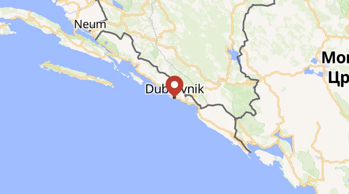 Mapa – poloha v Dubrovníku