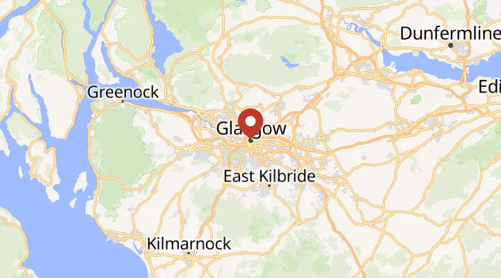 Mapa – poloha v Glasgow