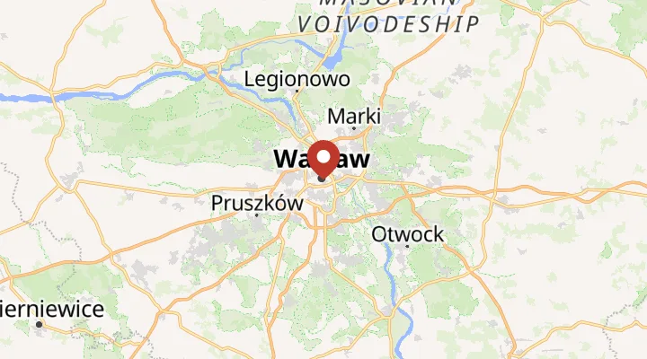 Mapa – poloha ve Varšavě